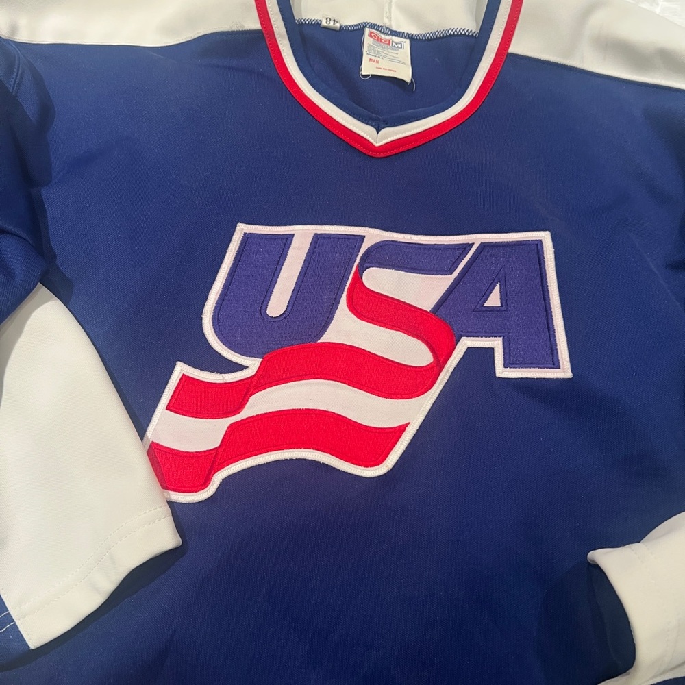 CCM Blue and White Jersey Tag